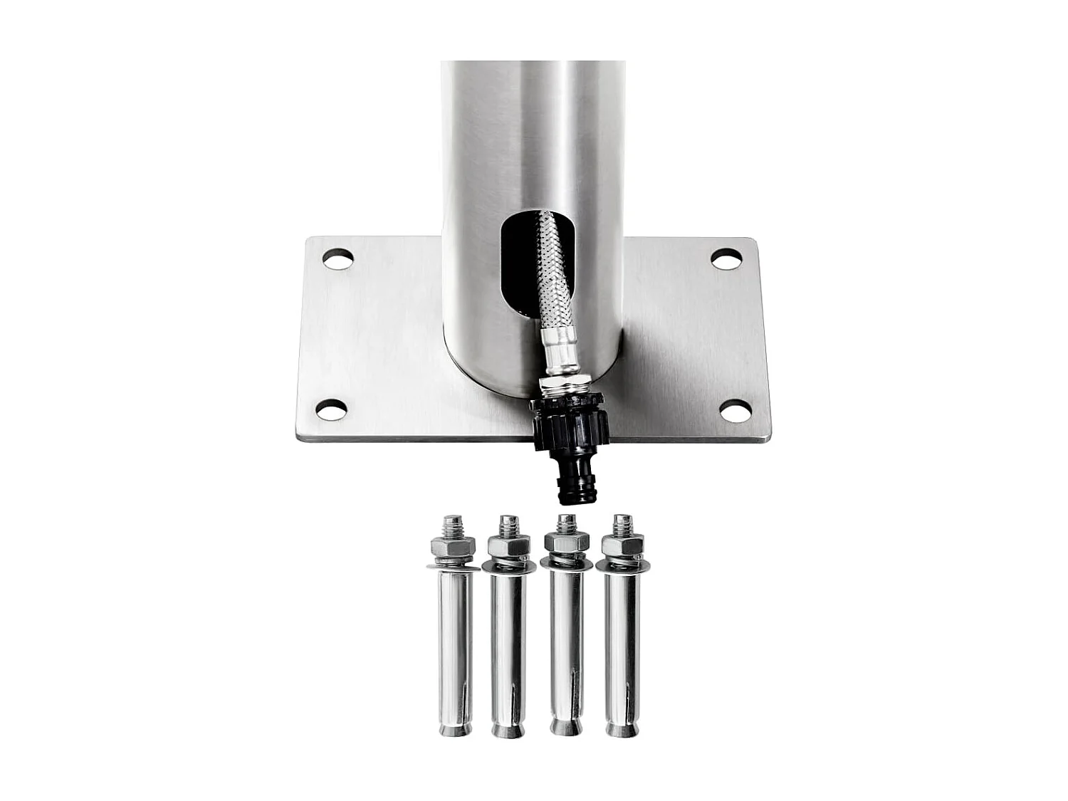 Doccia da giardino 220 cm Acciaio inox