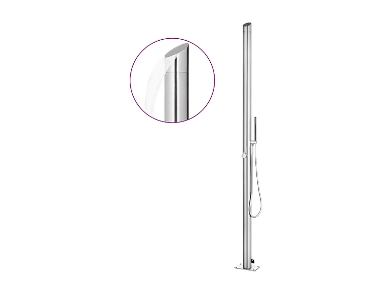 Doccia da giardino 220 cm Acciaio inox