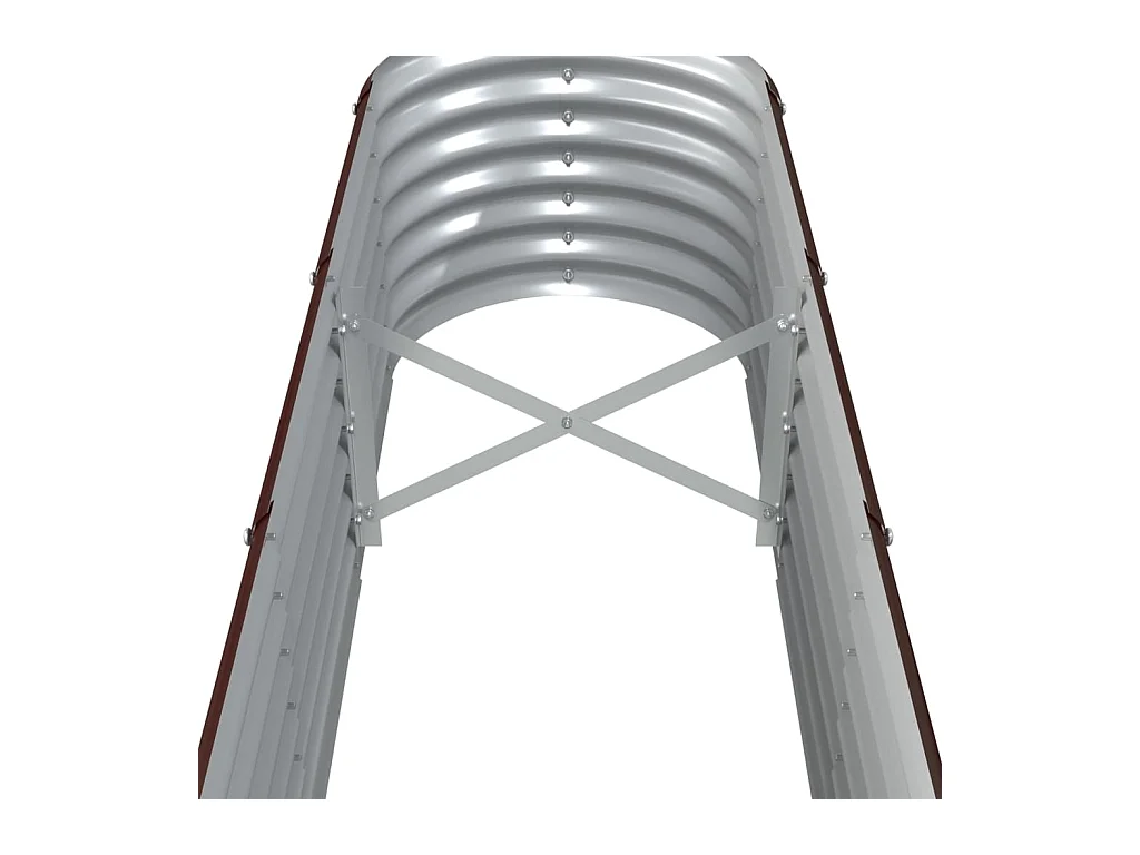 Lit surélevé de jardin Acier enduit de poudre marron