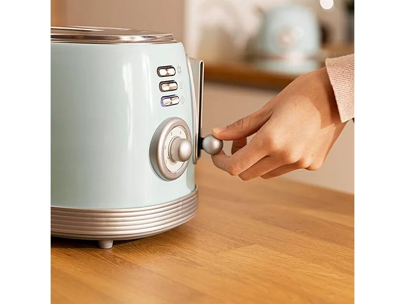 Tostadora vertical Cecotec Toast&Taste 800 Vintage Light Blue 850W doble ranura azul