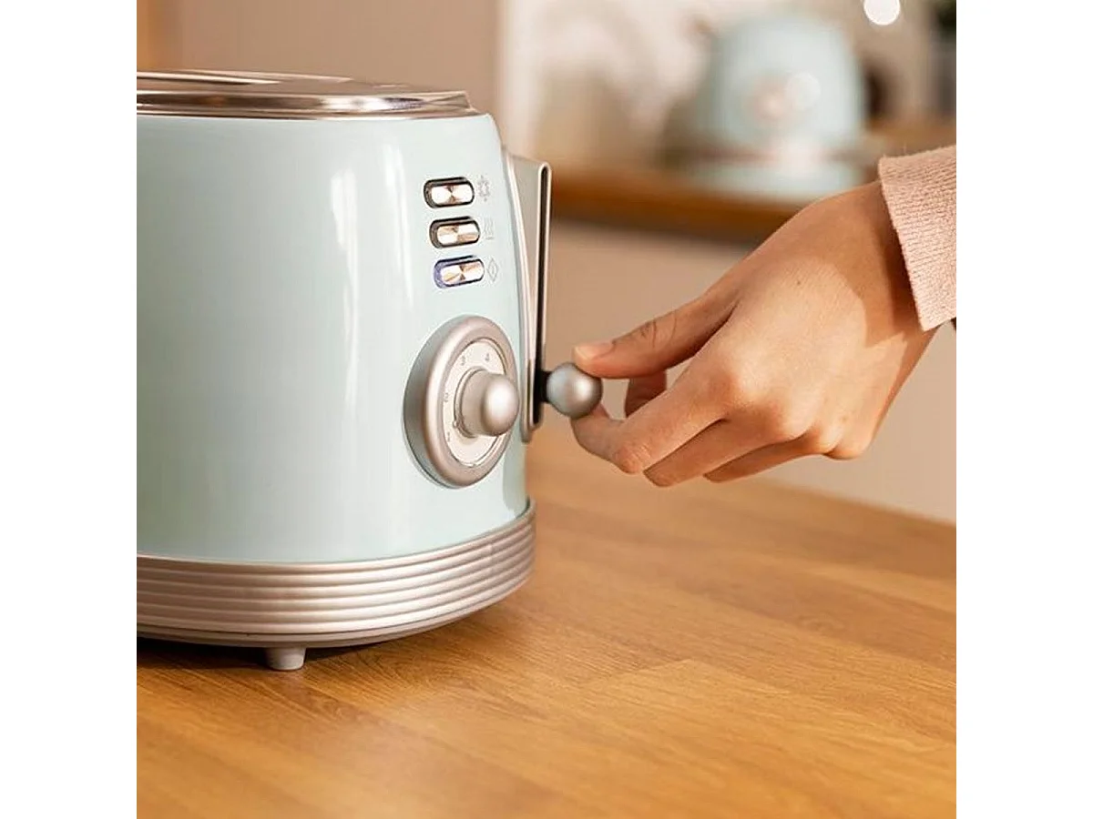 Tostadora vertical Cecotec Toast&Taste 800 Vintage Light Blue 850W doble ranura azul