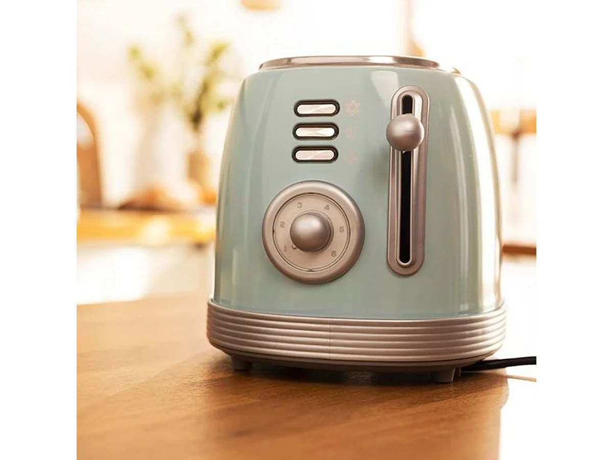 Tostadora vertical Cecotec Toast&Taste 800 Vintage Light Blue 850W doble ranura azul