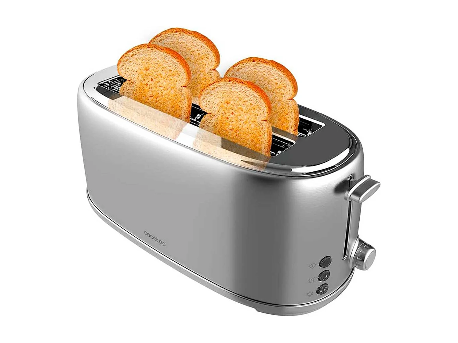Tostador Cecotec Toast&Taste 1600 Retro Double 980W diseño retro inox