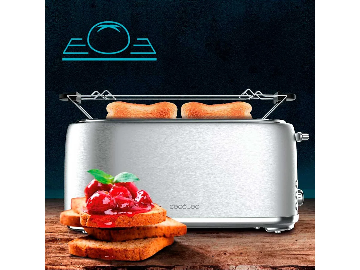 Tostador Cecotec Toast&Taste 1600 Retro Double 980W diseño retro inox