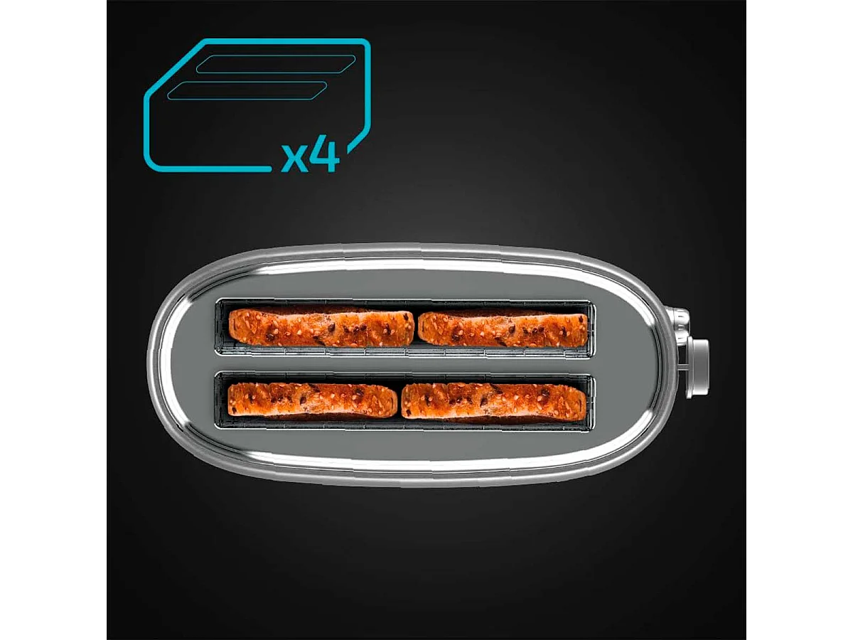 Tostador Cecotec Toast&Taste 1600 Retro Double 980W diseño retro inox