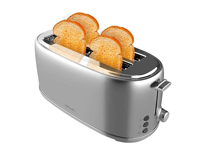 Tostador Cecotec Toast&Taste 1600 Retro Double 980W diseño retro inox