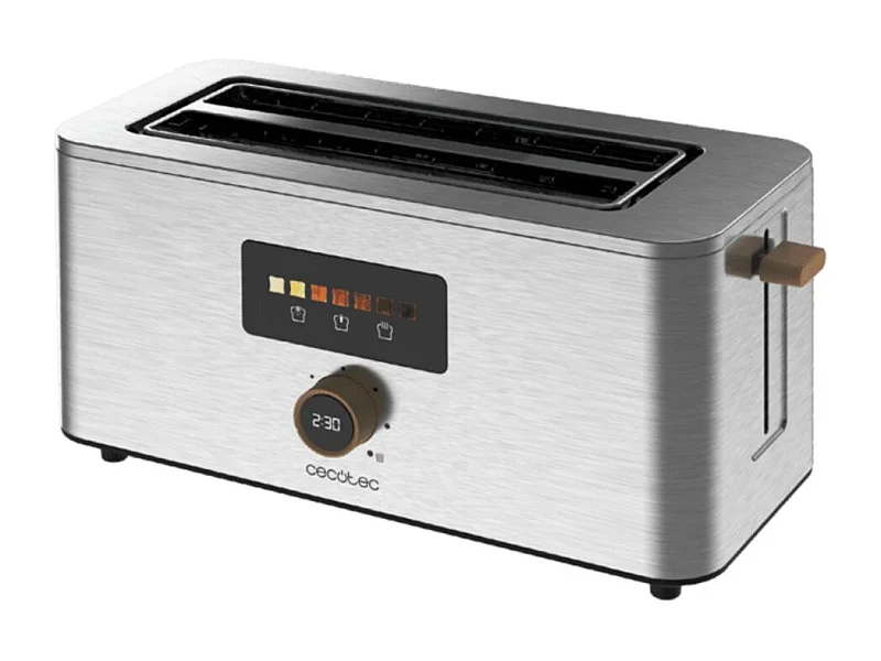 Tostador Cecotec Touch&Toast Extra Double 1500W 2 ranuras largas acero inox