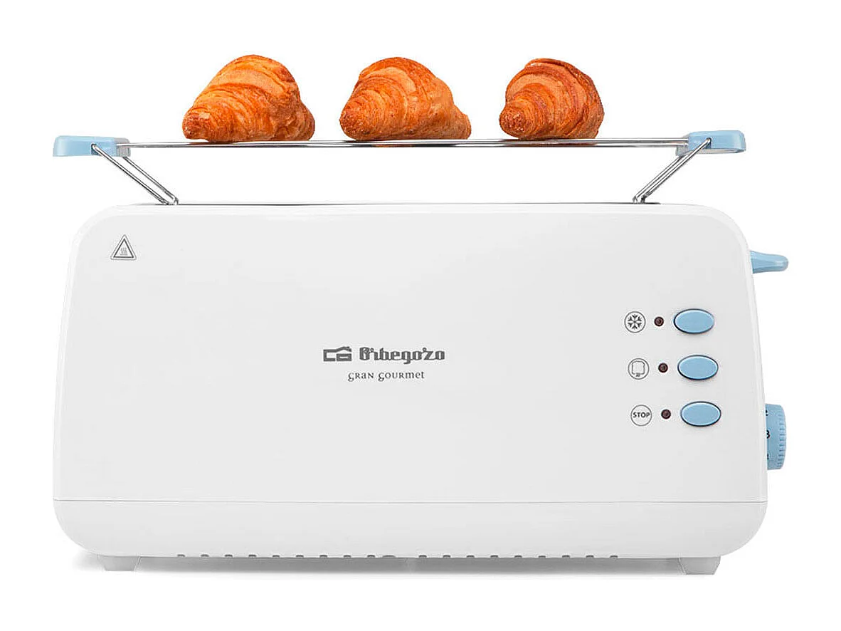 Tostador Orbegozo TO 4012 850W ranura extra ancha blanco