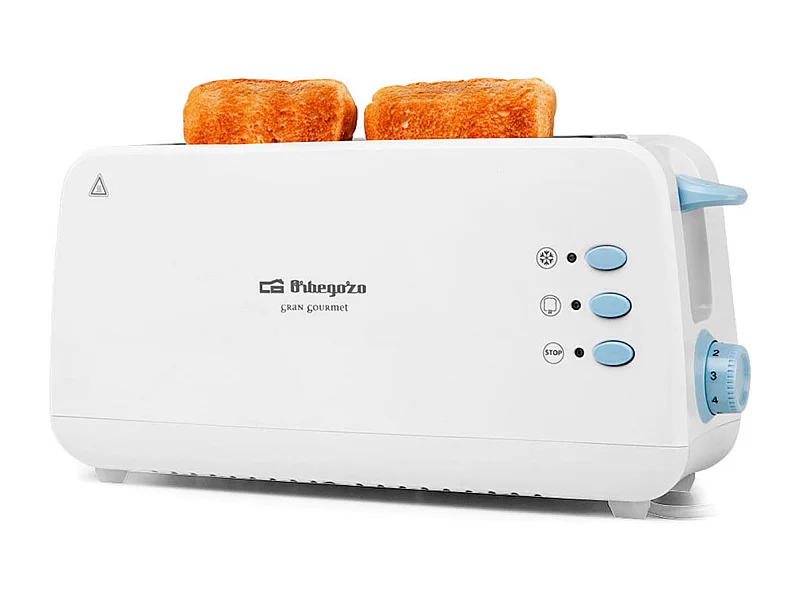 Tostador Orbegozo TO 4012 850W ranura extra ancha blanco