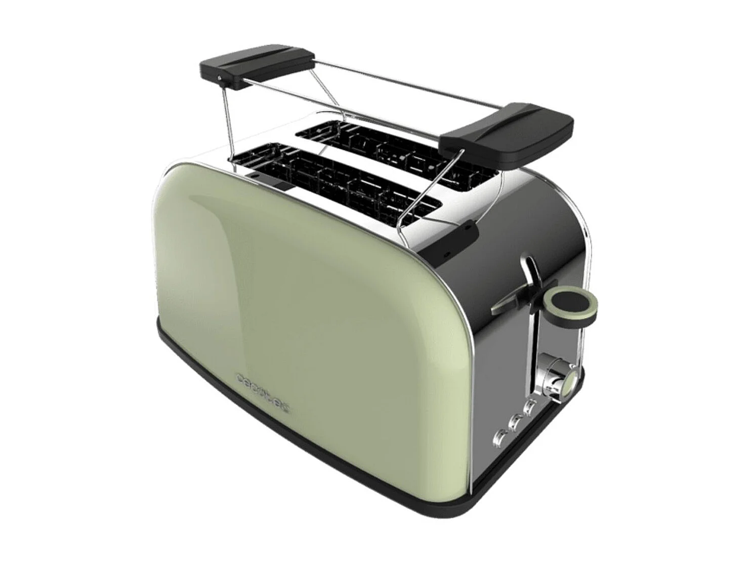 Tostador vertical Cecotec Toastin' Time 850W diseño vintage ranura corta  green