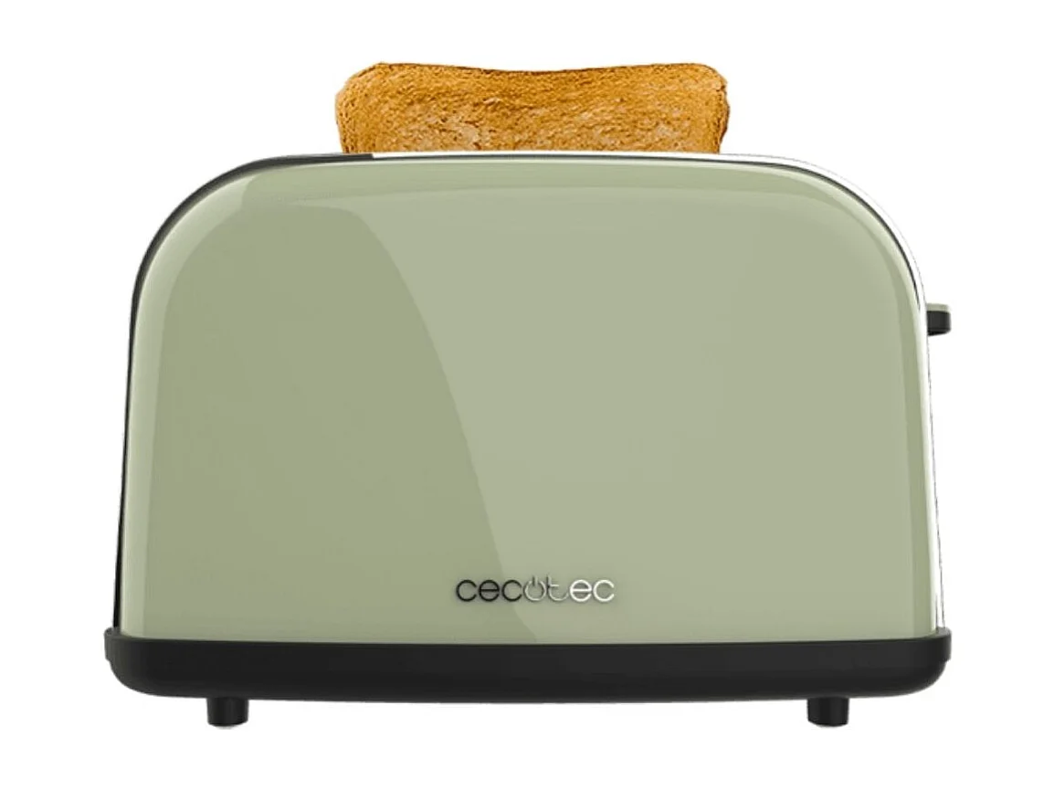 Tostador vertical Cecotec Toastin' Time 850W diseño vintage ranura corta  green