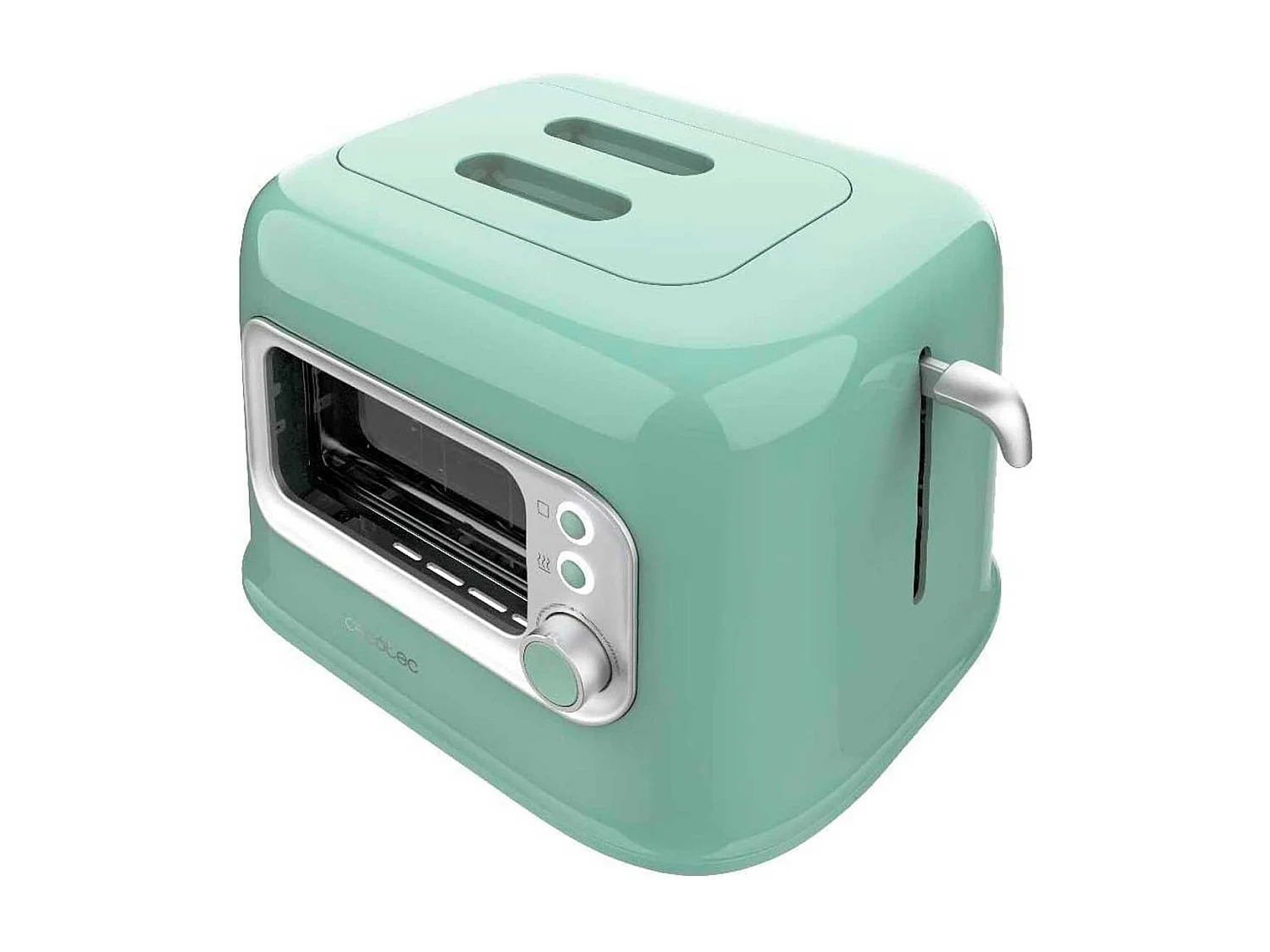 Tostador Cecotec RetroVision 700W diseño retro con ventana verde