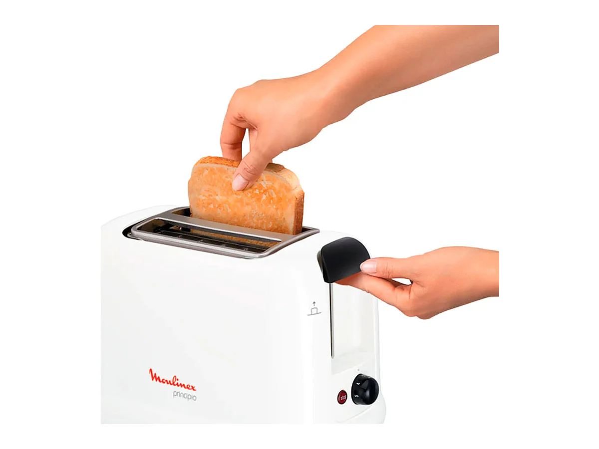 Tostador Moulinex LT160111 850W 2 ranuras 3 niveles blanco/rojo