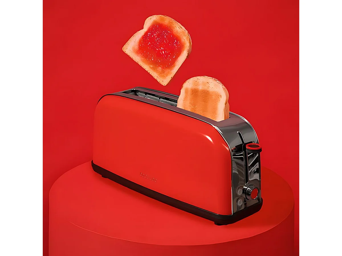 Tostador Cecotec Toastin time 850 Long Lite 850W ranura larga rojo