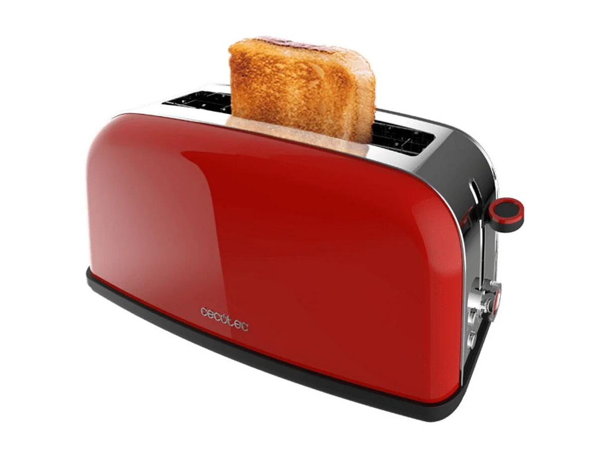 Tostador Cecotec Toastin time 850 Long Lite 850W ranura larga rojo