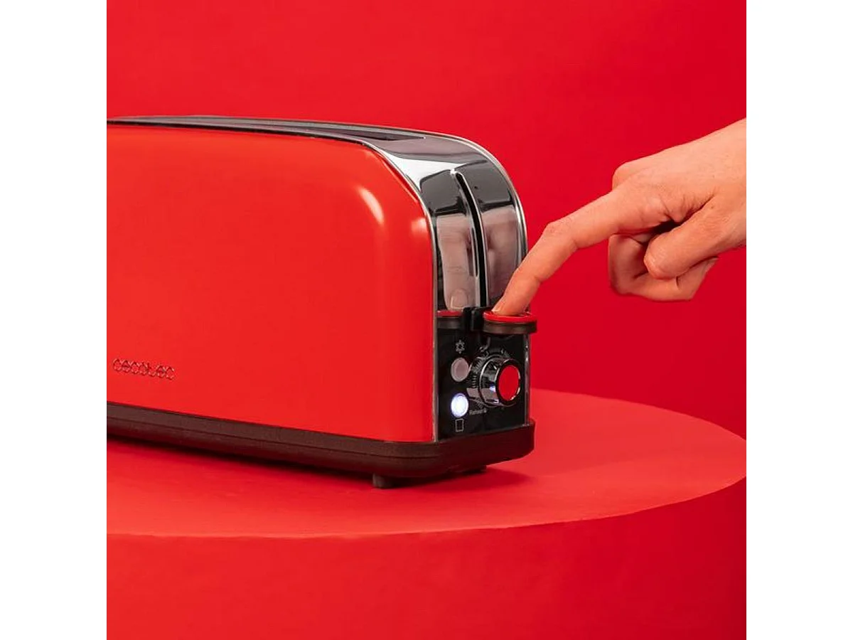 Tostador Cecotec Toastin time 850 Long Lite 850W ranura larga rojo