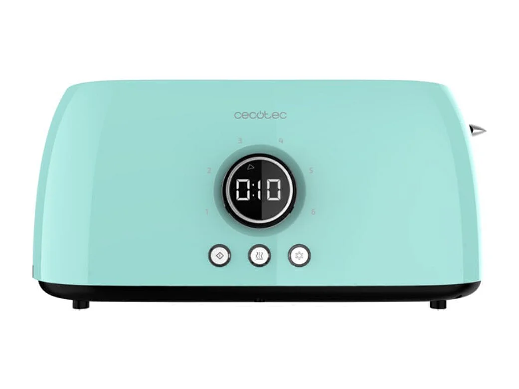Tostador Cecotec ClassicToast 15000 Extra Double 1500W 4 rebanadas pantalla digital azul