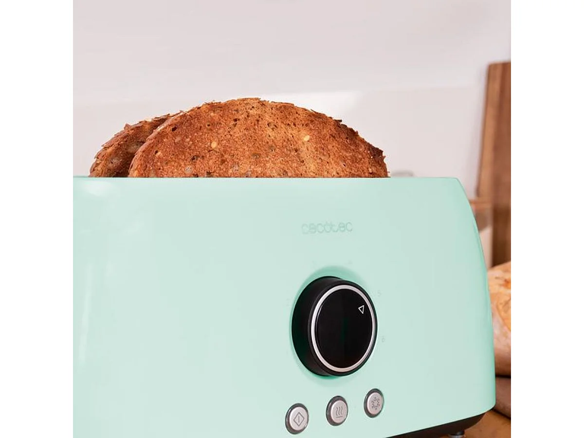 Tostador Cecotec ClassicToast 15000 Extra Double 1500W 4 rebanadas pantalla digital azul