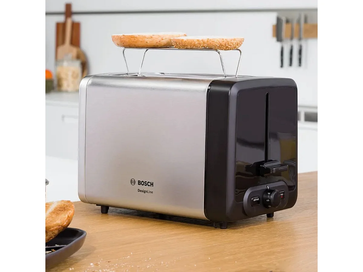 Tostador Bosch TAT4P420 970W 2 ranuras acero inox