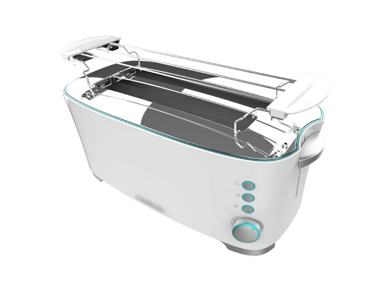 Tostadora Cecotec Toast&Taste Extra Double 1350W doble ranura 7 posiciones blanco
