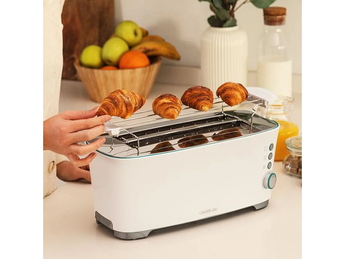 Tostadora Cecotec Toast&Taste Extra Double 1350W doble ranura 7 posiciones blanco