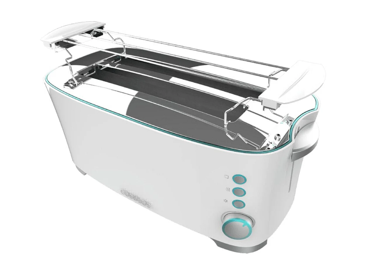 Tostadora Cecotec Toast&Taste Extra Double 1350W doble ranura 7 posiciones blanco
