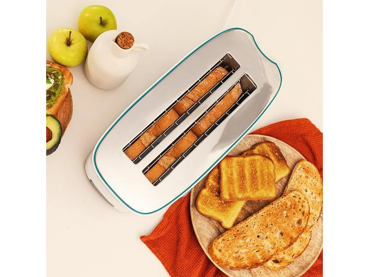 Tostadora Cecotec Toast&Taste Extra Double 1350W doble ranura 7 posiciones blanco
