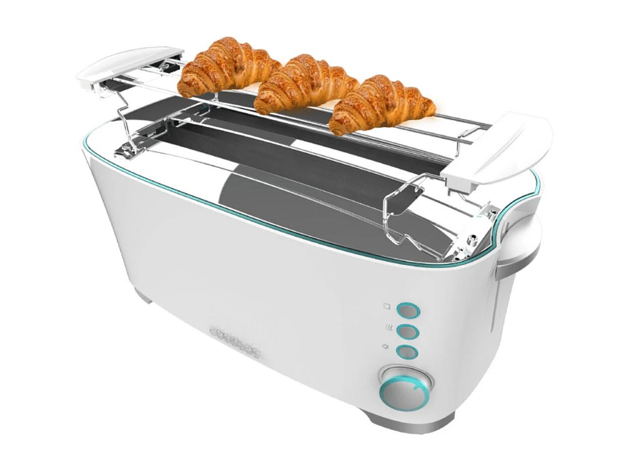 Tostadora Cecotec Toast&Taste Extra Double 1350W doble ranura 7 posiciones blanco