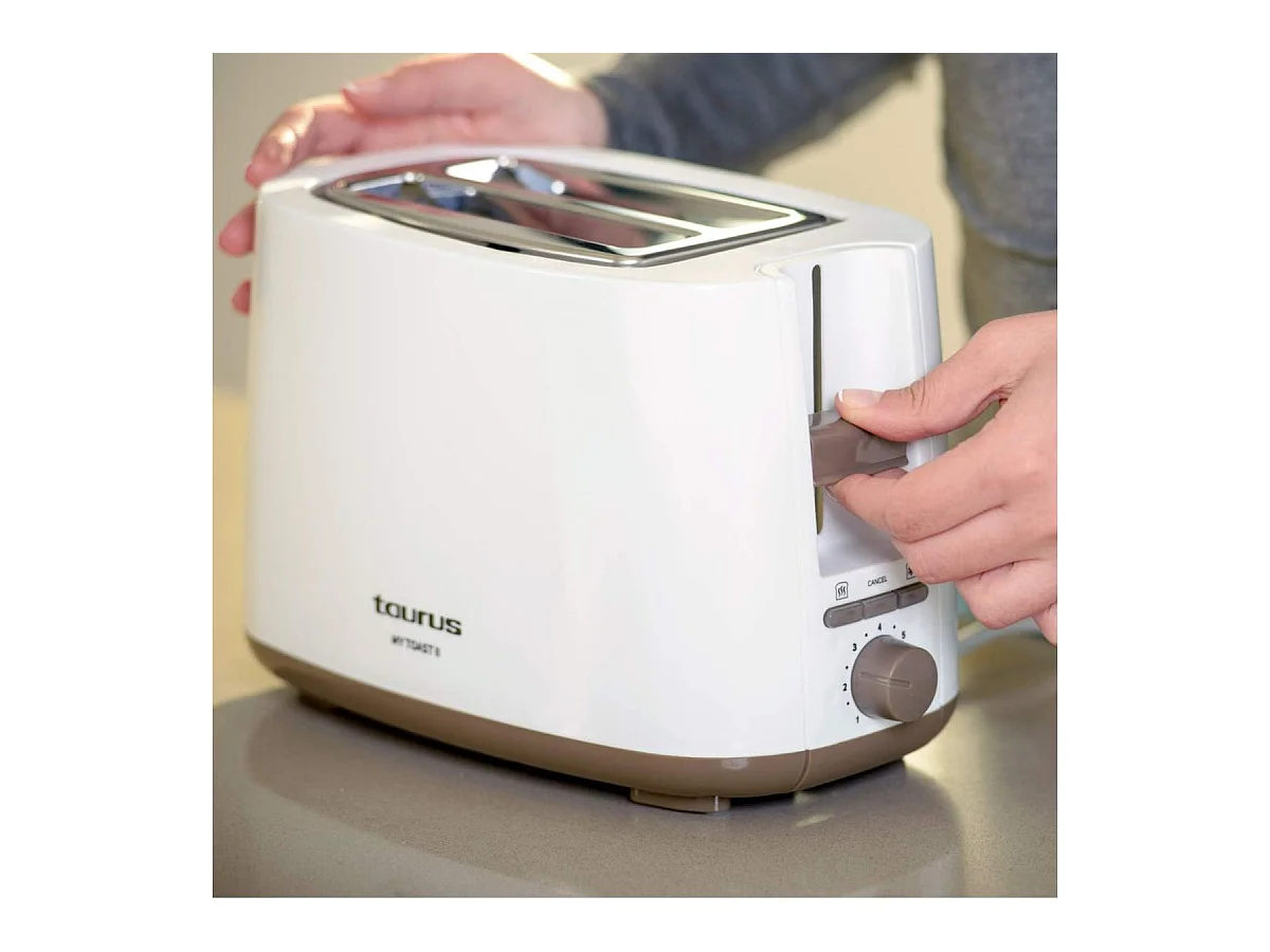 Tostador Taurus My Toast II 750W 2 ranuras 7 niveles blanco
