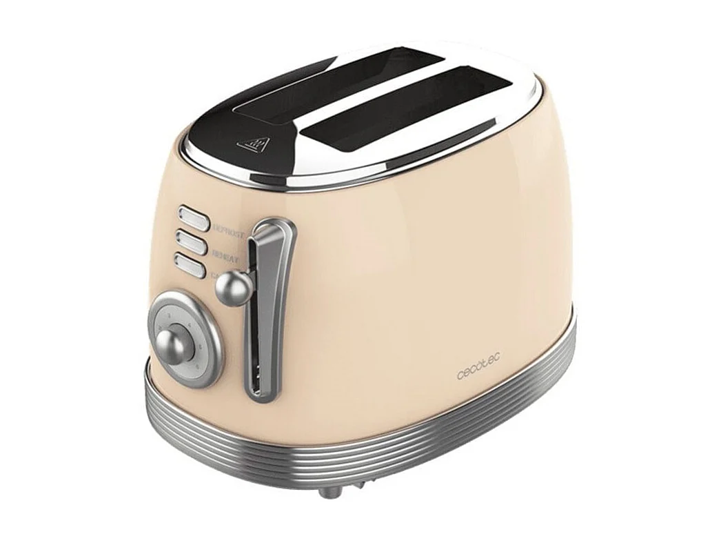 Tostadora vertical Cecotec Toast&Taste 800 Vintage Light Beige 850W doble ranura beige