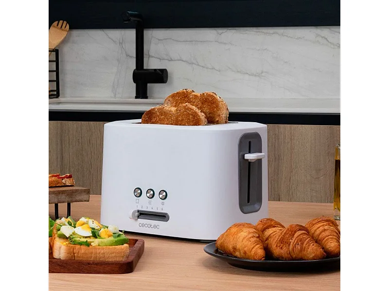 Tostadora vertical Cecotec Toast&Taste 9000 Double White 980W doble ranura blanco