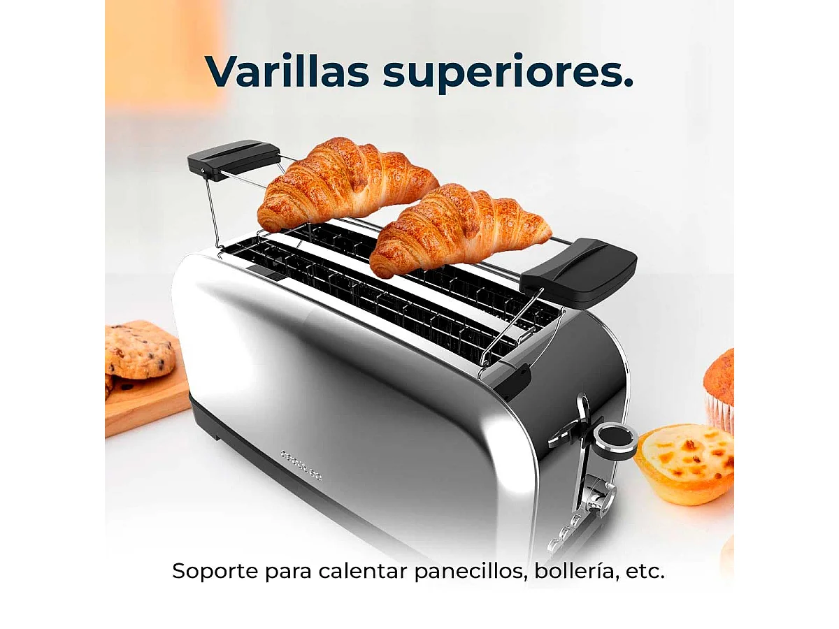 Tostador Cecotec Toastin' time 1500 1500W 2 ranuras inox