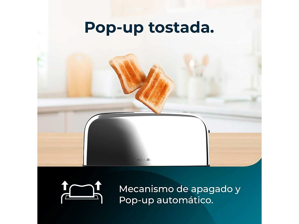 Tostador Cecotec Toastin' time 1500 1500W 2 ranuras inox