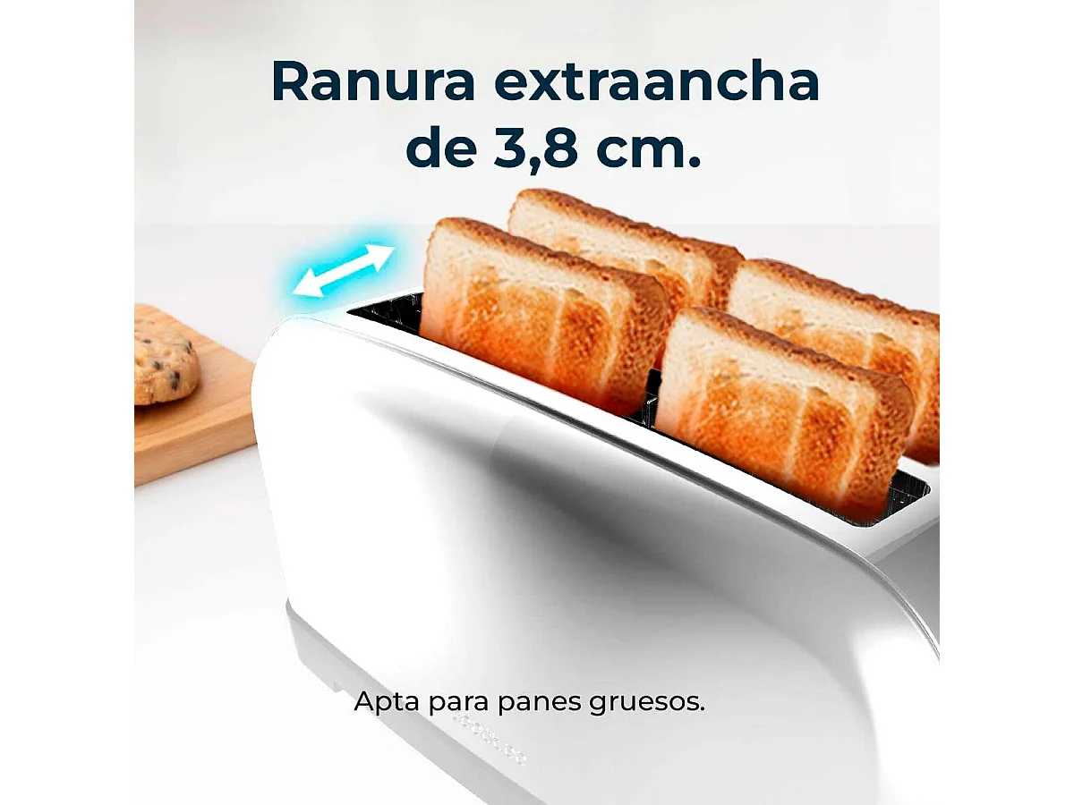 Tostador Cecotec Toastin' time 1500 1500W 2 ranuras inox