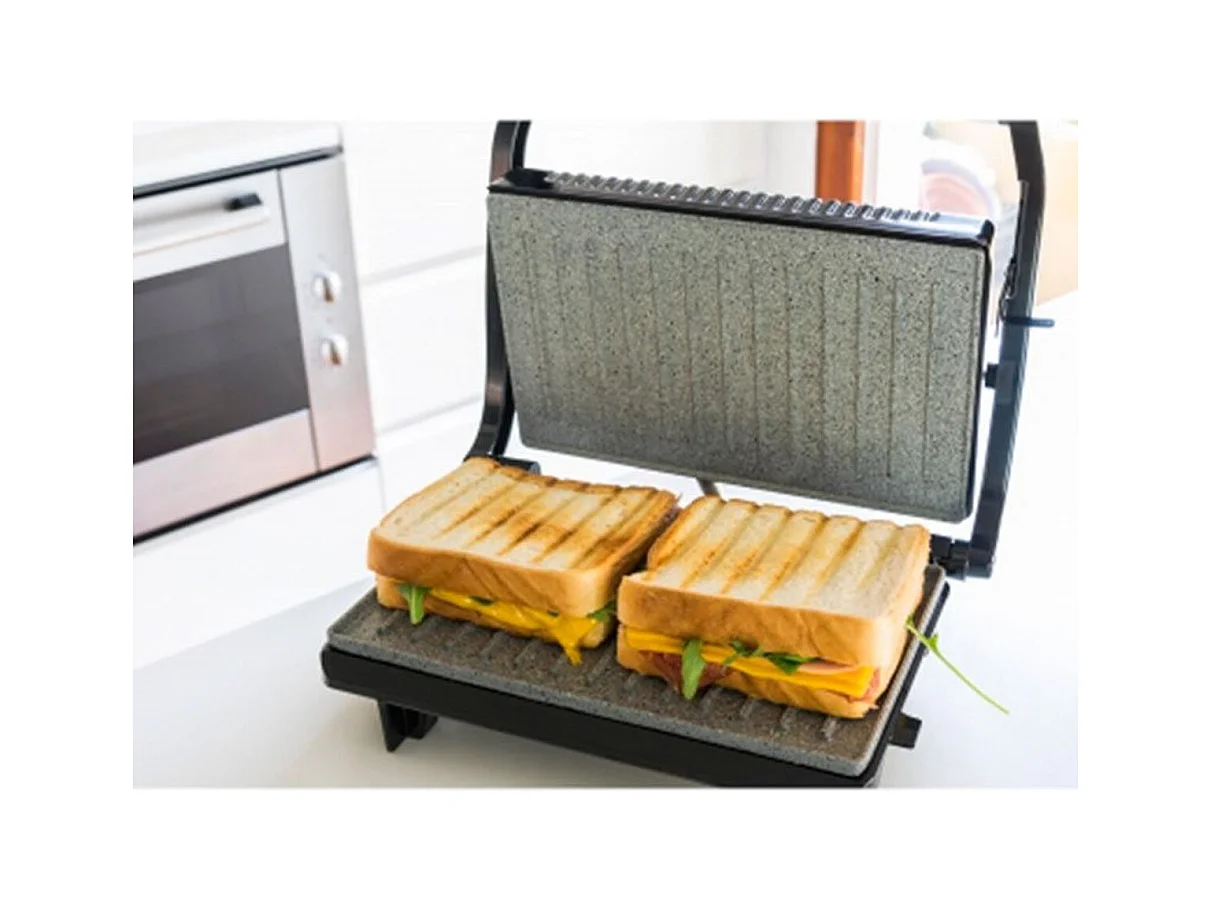 Parrilla eléctrica Cecotec Rock'nGrill 700W negro/inox