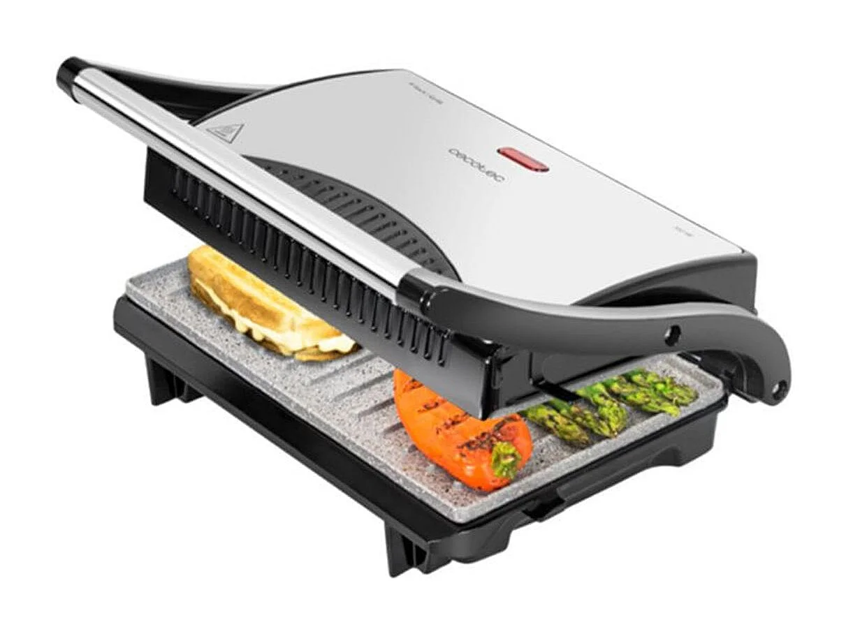 Parrilla eléctrica Cecotec Rock'nGrill 700W negro/inox