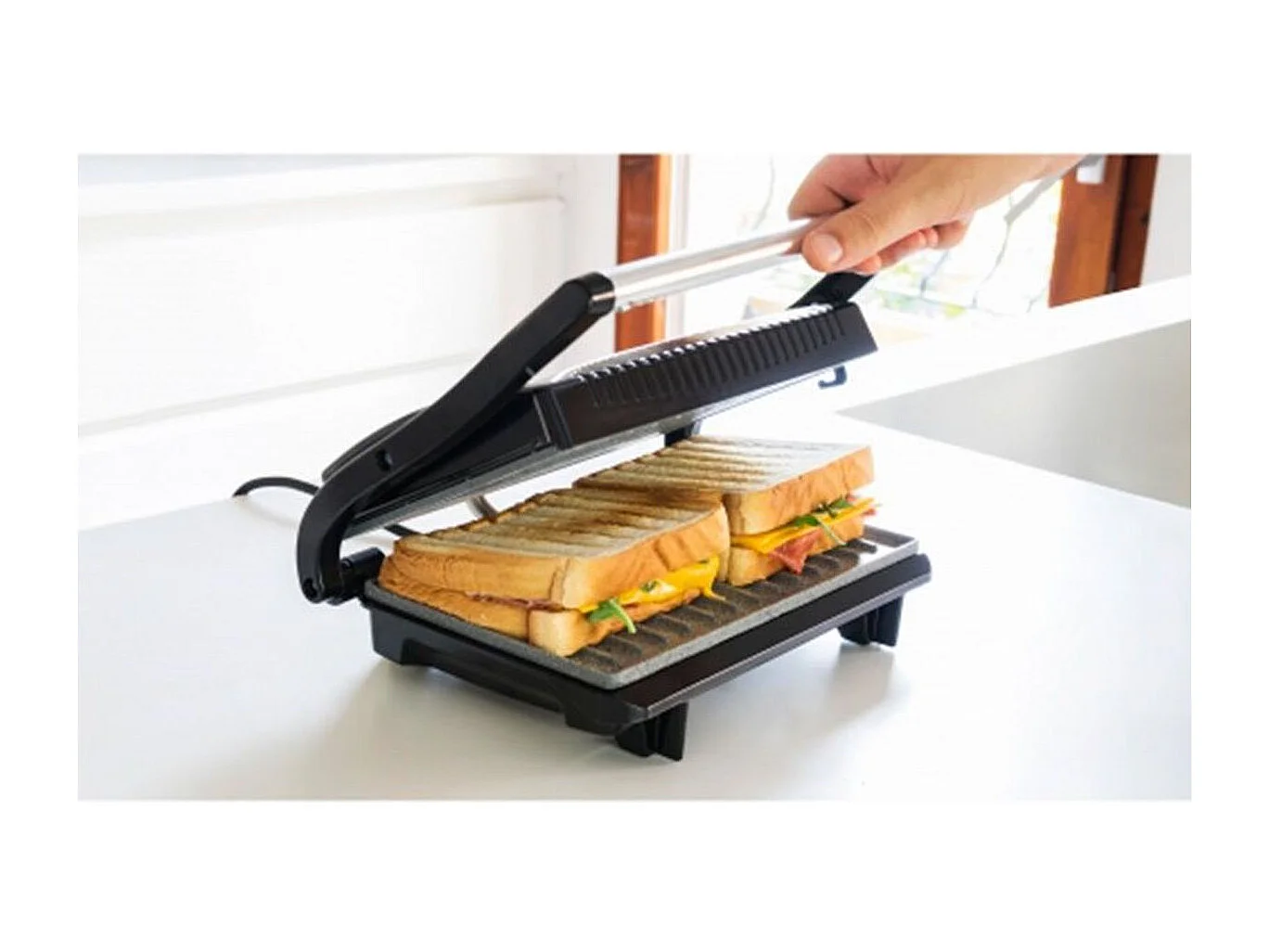 Parrilla eléctrica Cecotec Rock'nGrill 700W negro/inox