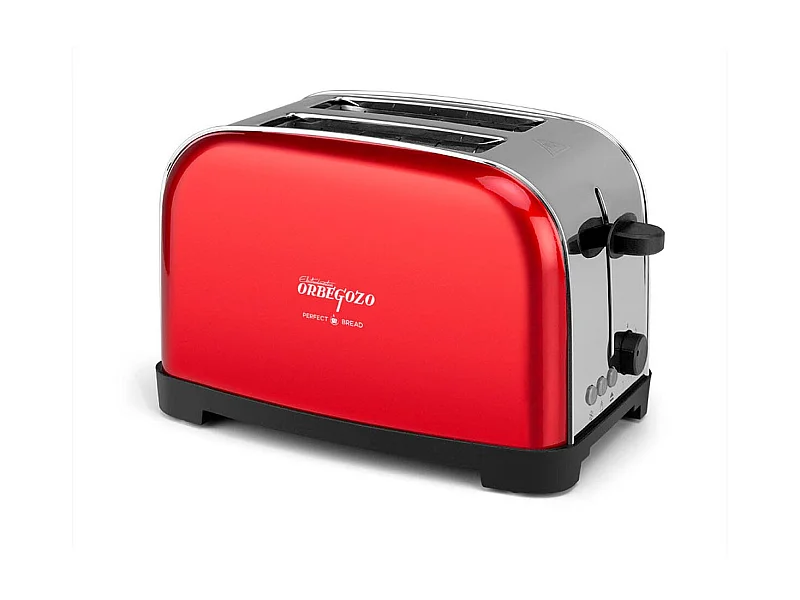 Tostador Orbegozo TOV 5200 850W 2 ranuras estilo vintage rojo