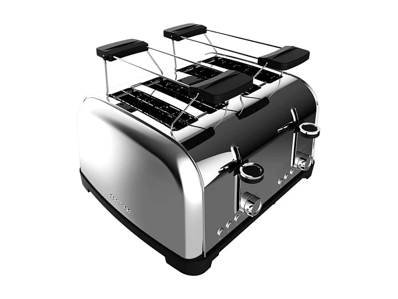 Tostador Cecotec Toastin time 1700 Double 1700W 4 ranuras cortas + soporte inox