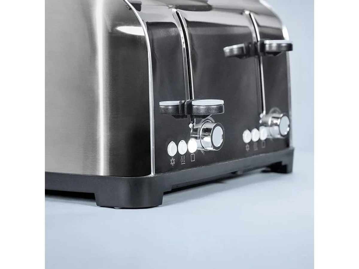 Tostador Cecotec Toastin time 1700 Double 1700W 4 ranuras cortas + soporte inox