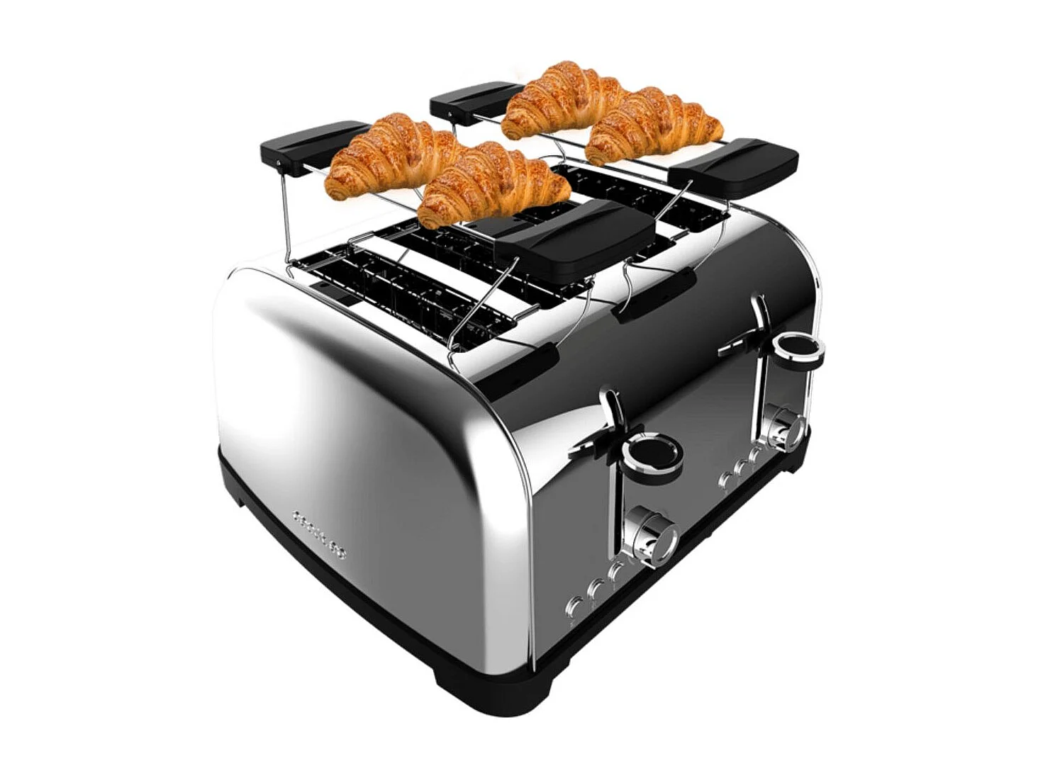 Tostador Cecotec Toastin time 1700 Double 1700W 4 ranuras cortas + soporte inox