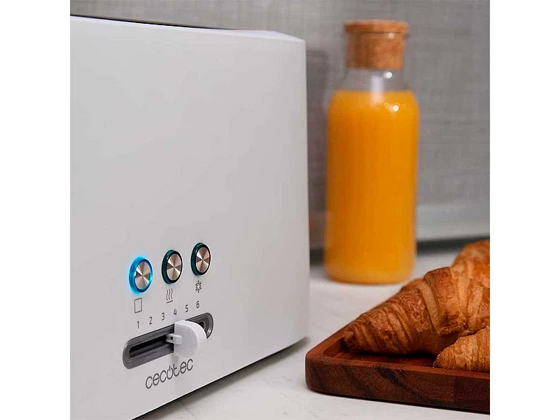 Tostador Cecotec Toast&Taste 10000 Extra 980W ranura extra ancha blanco