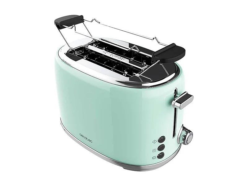 Tostador Cecotec Toast&Taste 1000 Retro Double 980W diseño retro verde