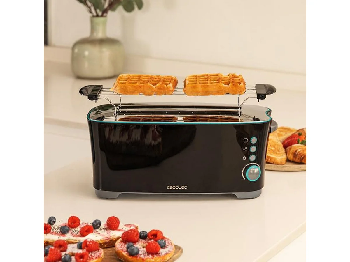 Tostador Cecotec Toast&Taste Extra Double B 1350W 7 potencias negro