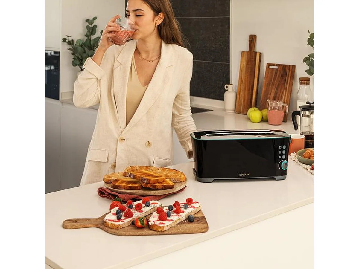 Tostador Cecotec Toast&Taste Extra Double B 1350W 7 potencias negro