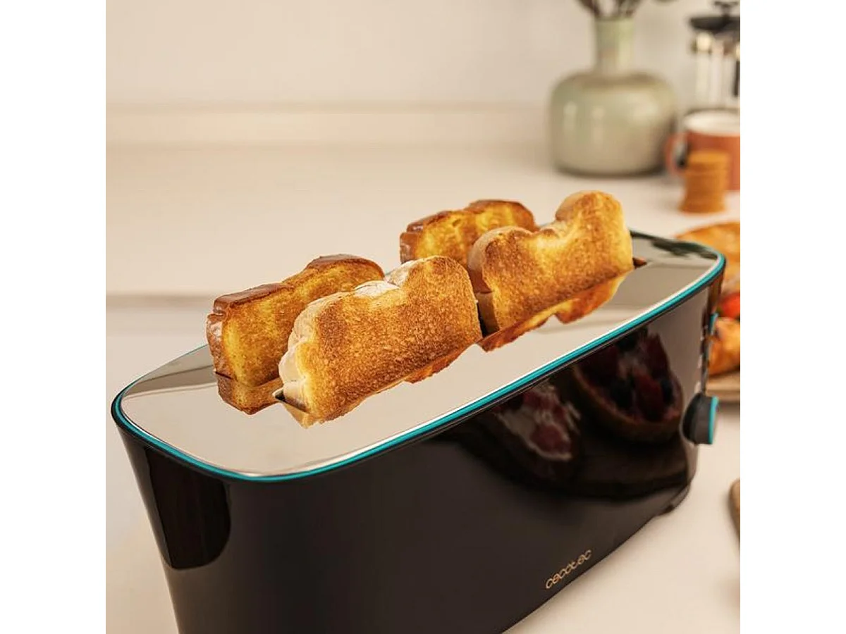 Tostador Cecotec Toast&Taste Extra Double B 1350W 7 potencias negro