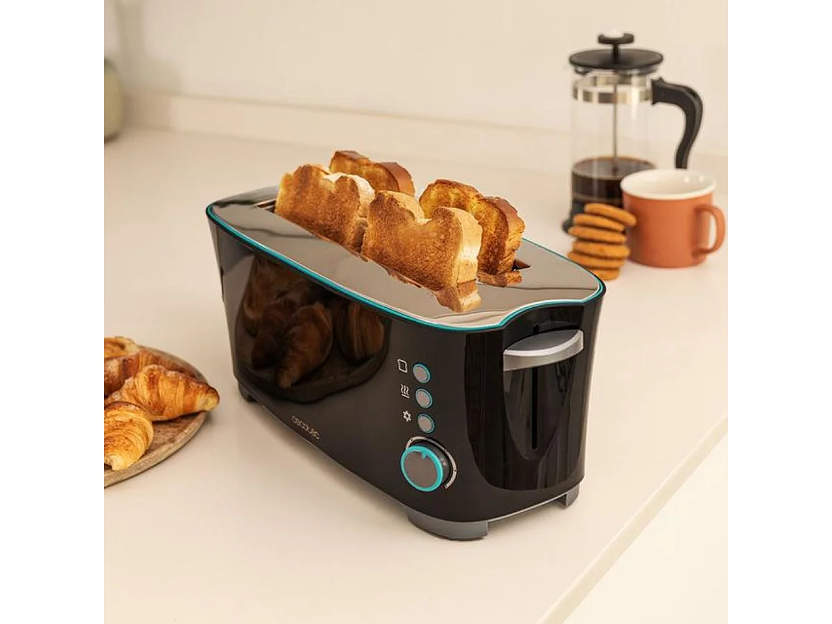 Tostador Cecotec Toast&Taste Extra Double B 1350W 7 potencias negro
