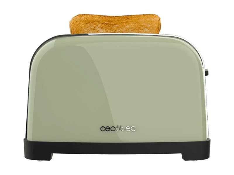 Tostador Cecotec Toastin time 1700 Double 1700W 4 ranuras cortas + soporte verde