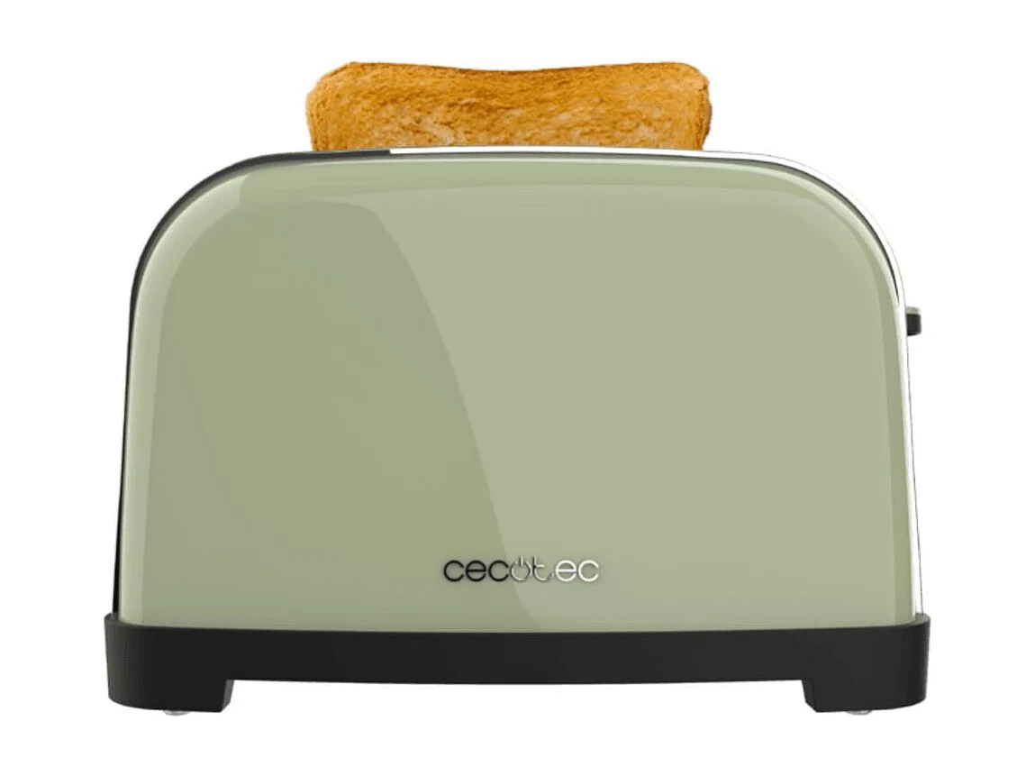 Tostador Cecotec Toastin time 1700 Double 1700W 4 ranuras cortas + soporte verde
