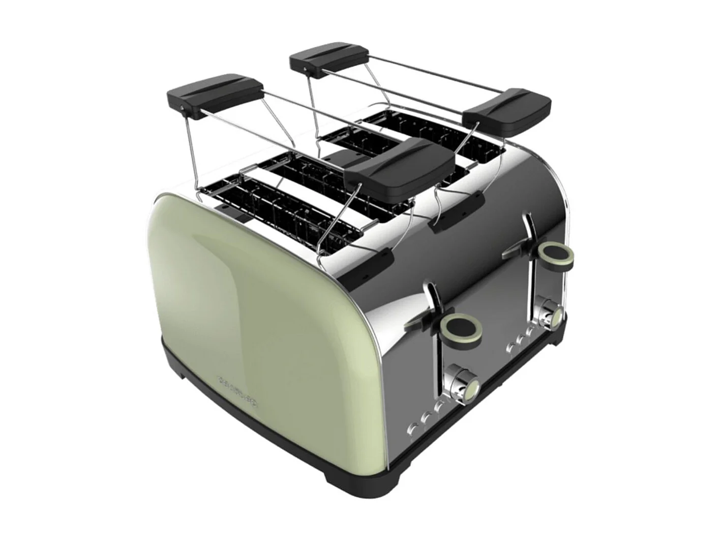 Tostador Cecotec Toastin time 1700 Double 1700W 4 ranuras cortas + soporte verde
